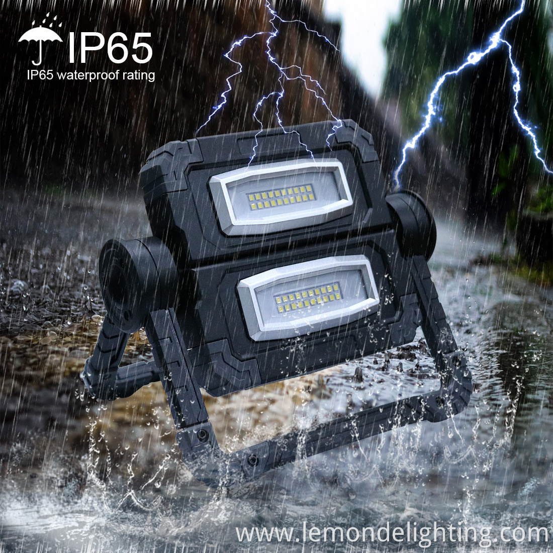 Cordless rechargeable flood light